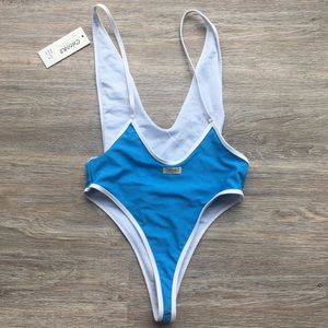 Chooks blue one piece